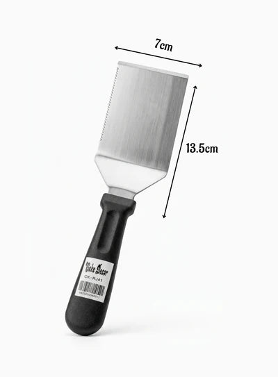 1 Piece Stainless Steel Black Handle Pastry Lifter With Knife | Cake Serving Tool | SBAC-RJ41 (OD)