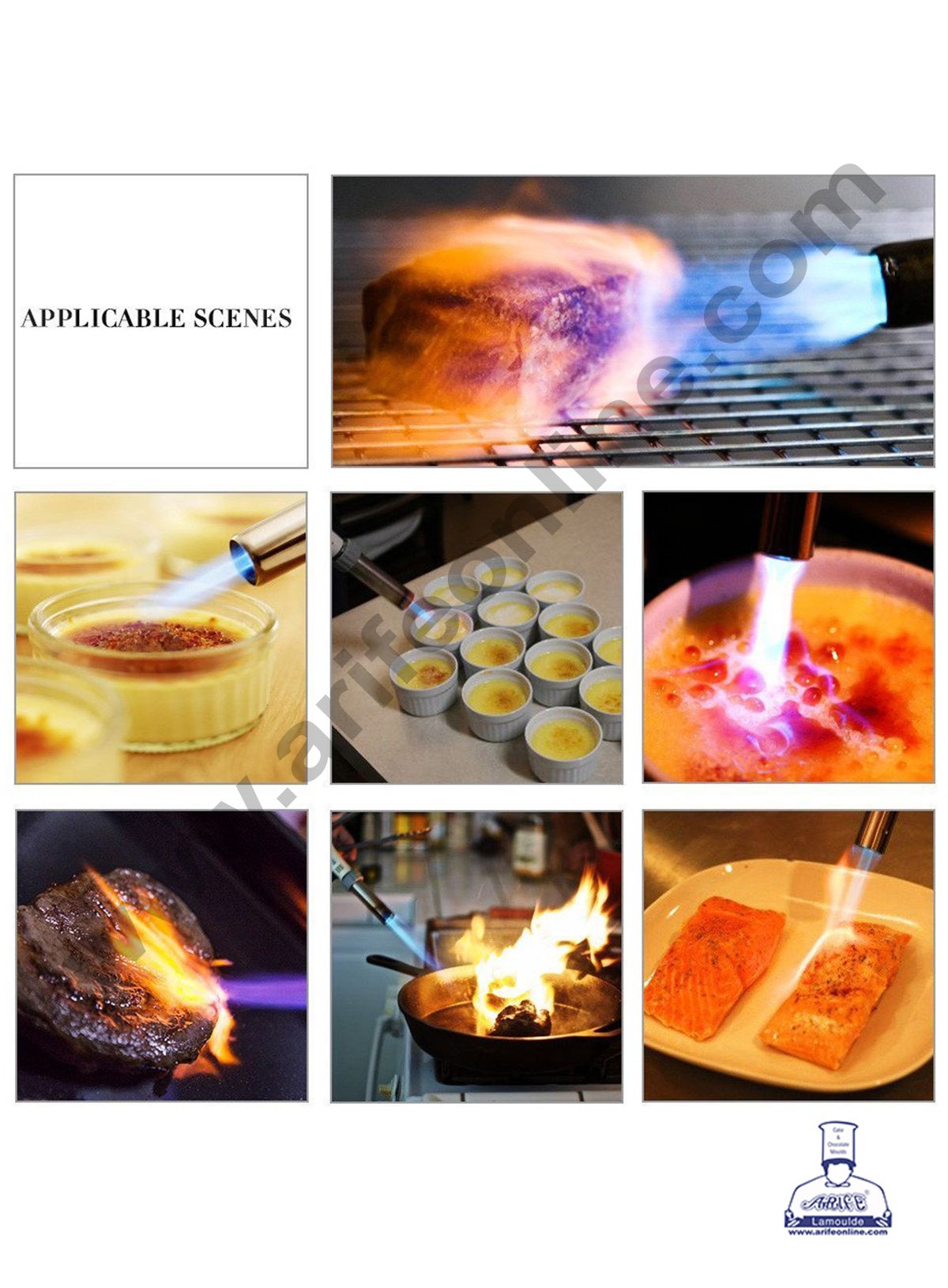 Cooking Torch Culinary Torch - Kitchen Cooking Butane Torch - BBQ and Baking, DIY - Butane  (MOQ 12 PCS) Gas Not Included) (AOD)