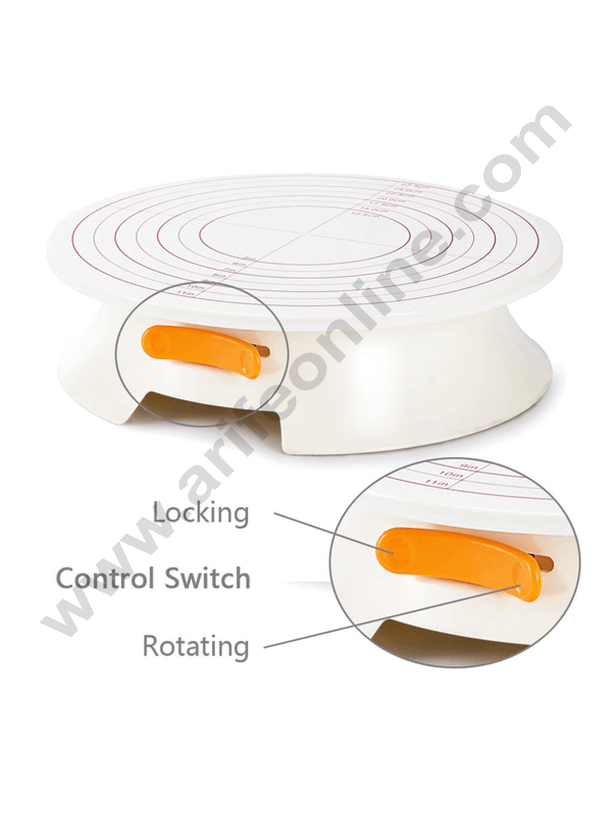 Turntable with Lock Brake Cake Decorating Stand (30 cm) (RUD)