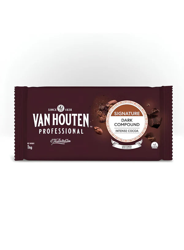 Van Houten - Dark Compound Chocolate Slab Intense Dark- 1kg