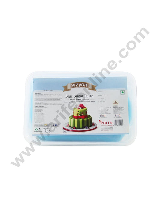 Vizyon Sugar Paste (Fondant) - Blue, 1kg