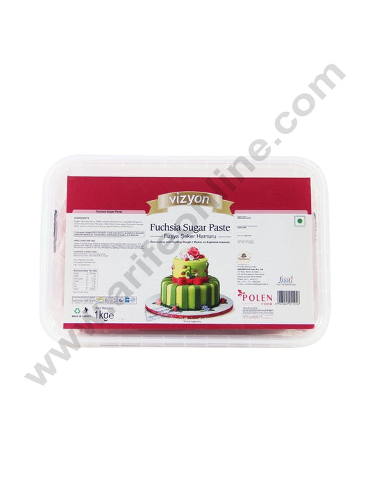 Vizyon Sugar Paste (Fondant) - Fuchsia, 1kg
