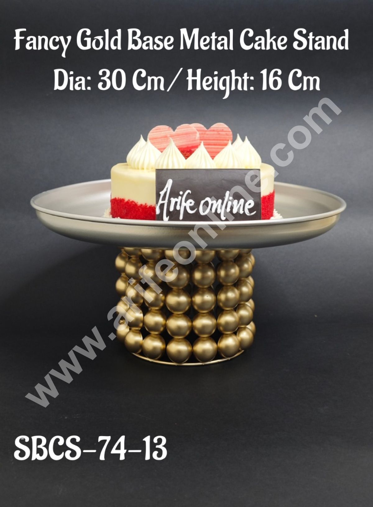 Fancy Gold Base Metal Cake Stand  | Dessert Stand | Cupcake Stand (MOQ 6 PCS)