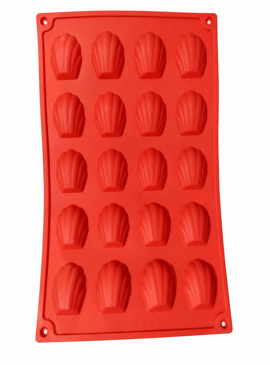 20 Cavity Silicone Madeleine Chocolate Mold (Shell Shape) SBSM-22 (MOQ 12 PCS)
