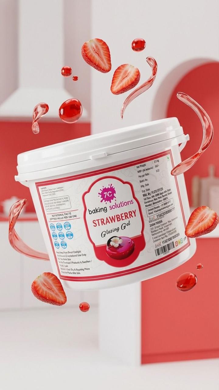 7C Strawberry Glaze (2.5KG)  (MOQ 8 PCS) (RED)