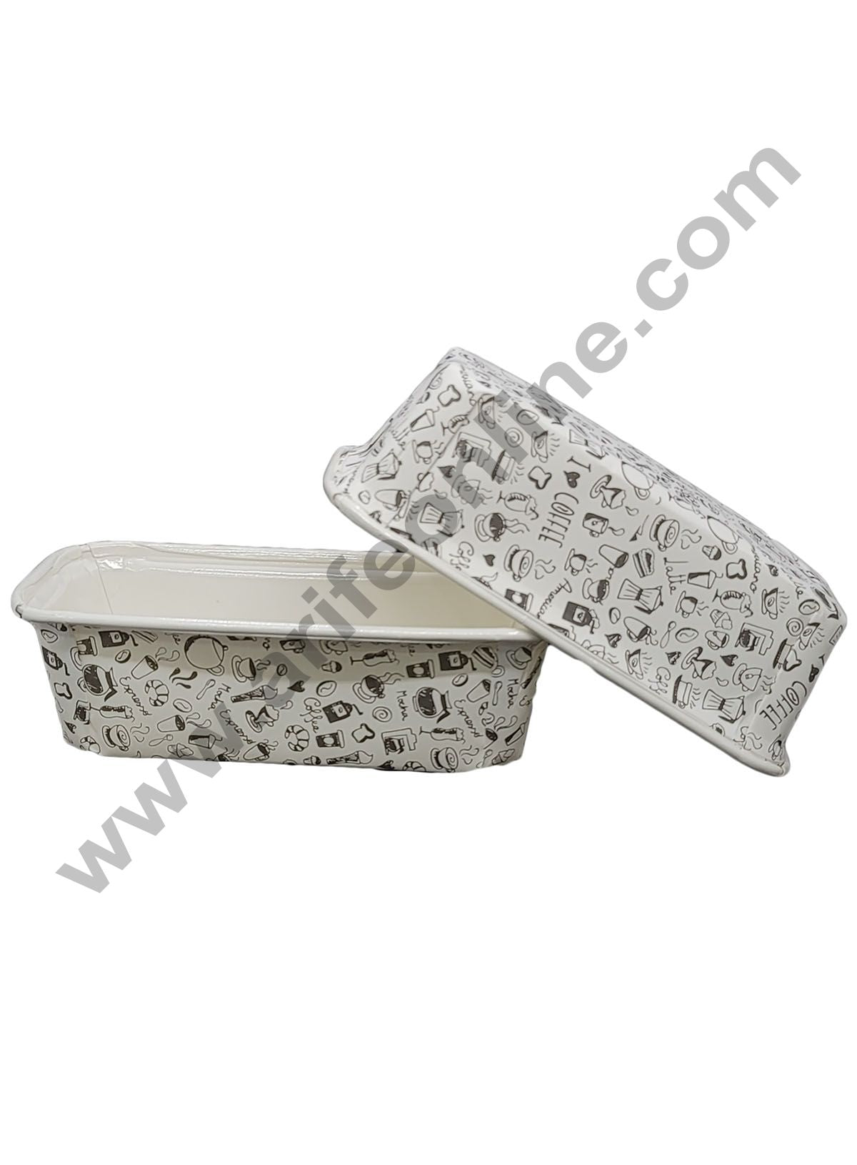 Novacart Bake & Serve Paper Baking Mould By Cake Decor - Plum Cake Mould White (MOQ 100 PCS)