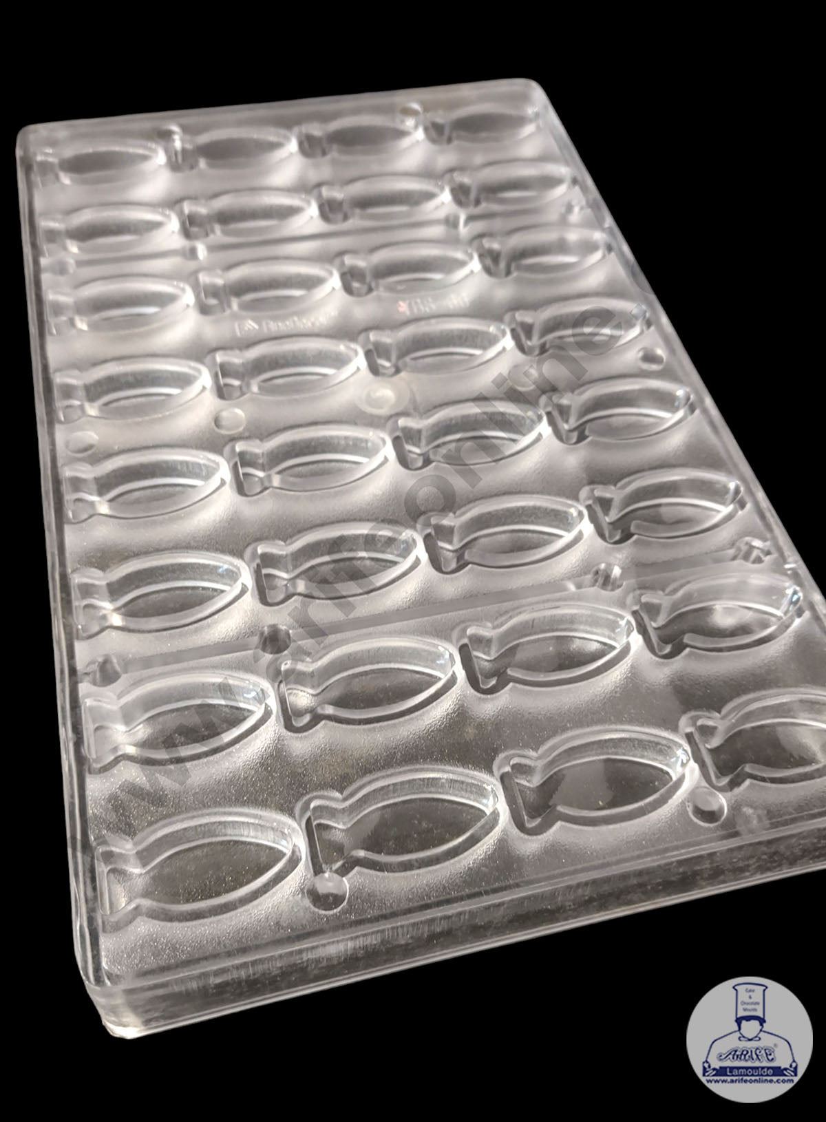 32 Cavity Fish Shape Polycarbonate Chocolate Mold - ( YBS-066 ) (MOQ 12 PCS) (RRD)