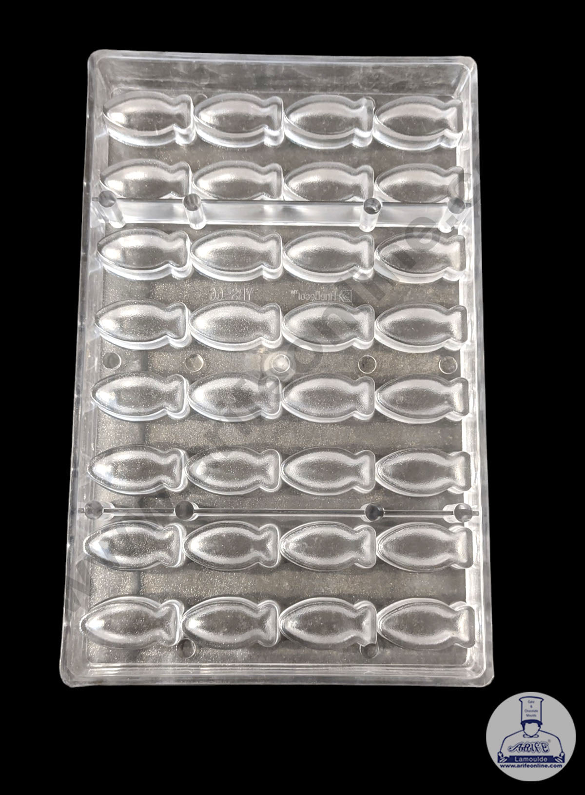 32 Cavity Fish Shape Polycarbonate Chocolate Mold - ( YBS-066 ) (MOQ 12 PCS) (RRD)