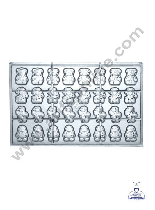 32 Cavity Mix Animal Shape Polycarbonate Chocolate Mold - ( YBS-136 ) (MOQ 12 PCS) (RRD)