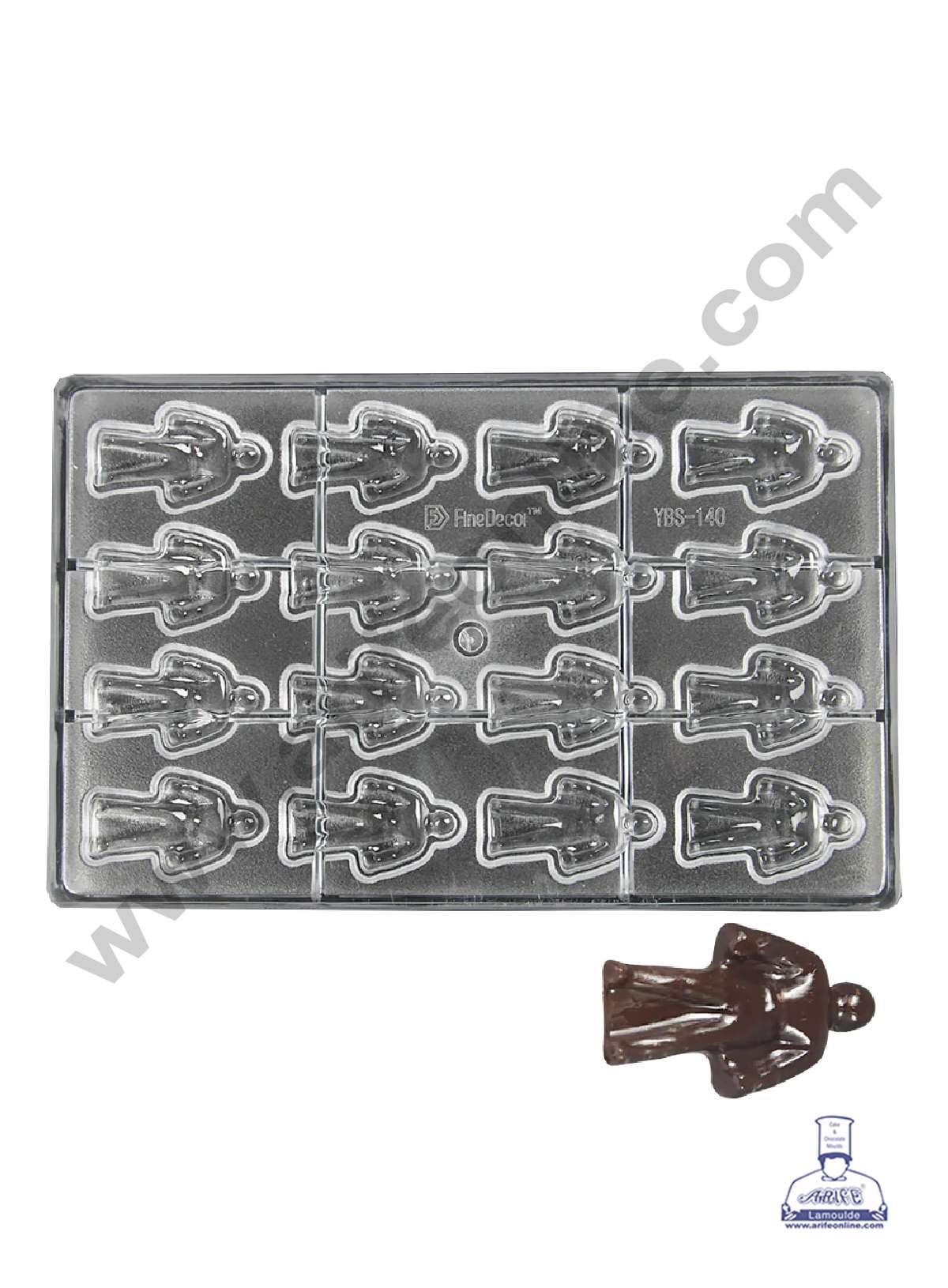 16 Cavity Polycarbonate Chocolate Mold - ( YBS-140 ) (MOQ 12 PCS) (RDD)