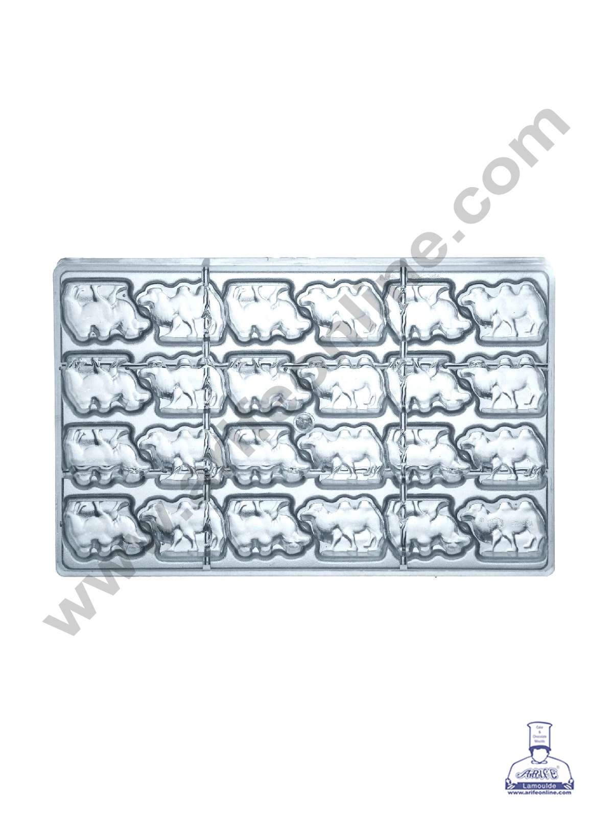 24 Cavity Camel Shape Polycarbonate Chocolate Mold - ( YBS-143 ) (RRD)