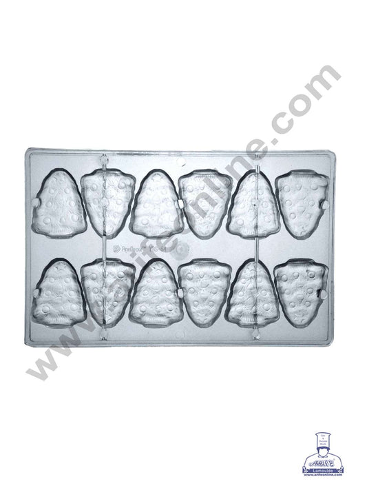 12 Cavity Christmas Tree Shape Polycarbonate Chocolate Mold - ( YBS-054 ) (MOQ 12 PCS) (RDD)