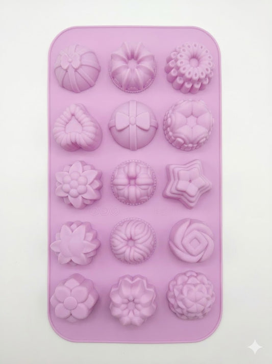 12 Cavity Diverse Flower Silicon Mould (MOQ 12 PCS)