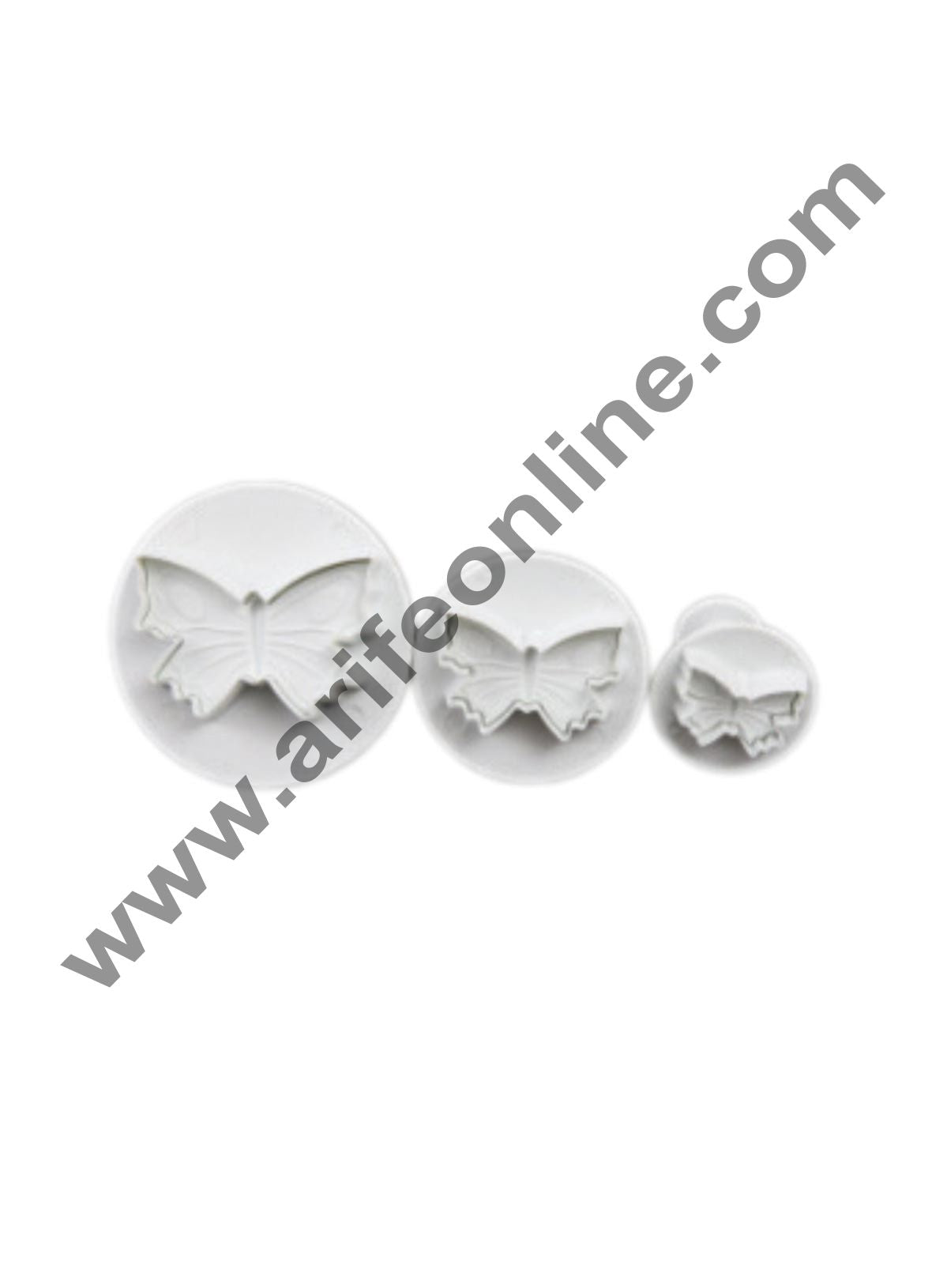 Cake Decor Butterfly Plunger Cutter (set of 3), Fondant cutters, Fondant cutters set tools