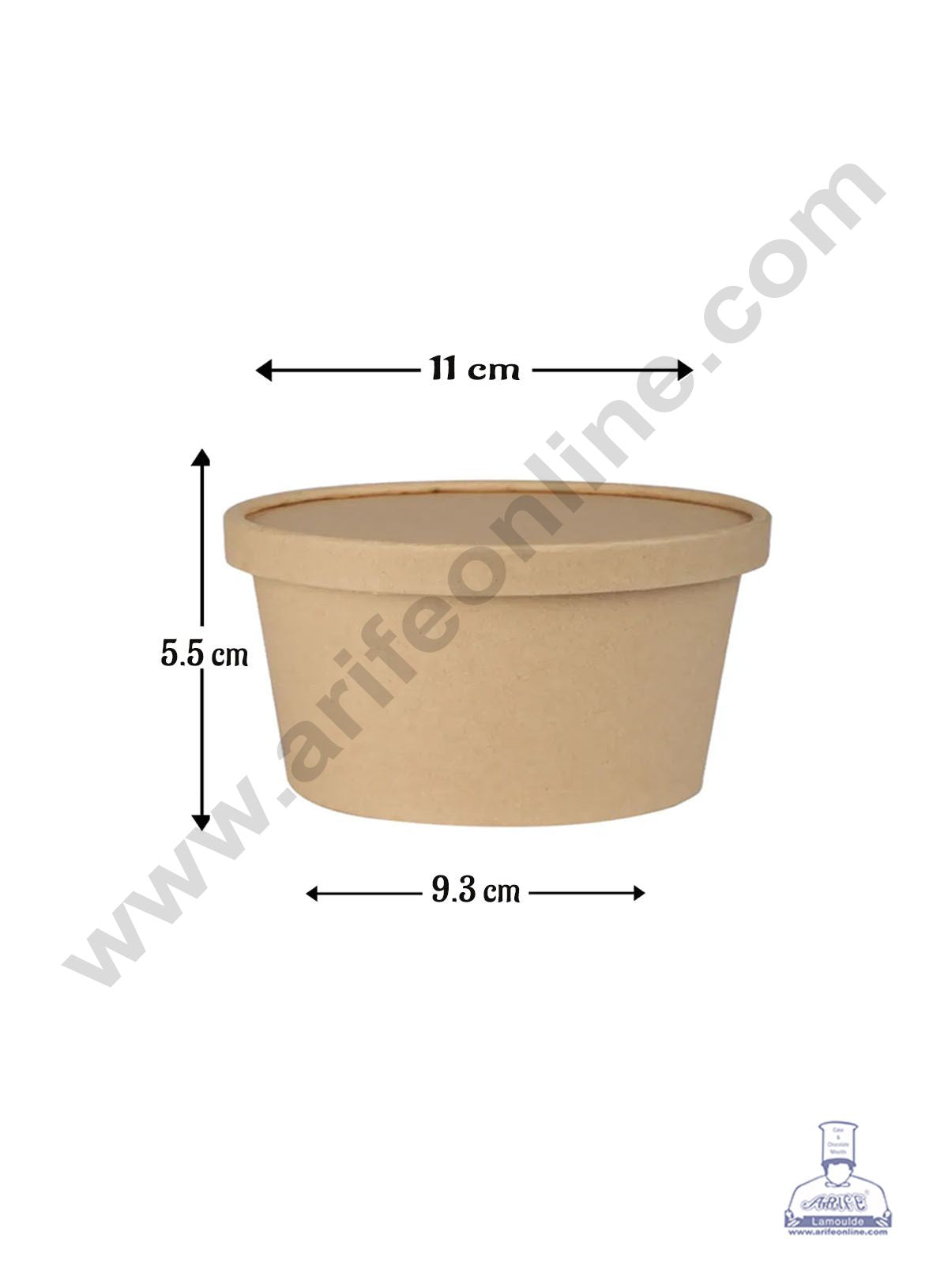 250ml Brown Kraft Paper Tub With Lid (MOQ 100 PCS)