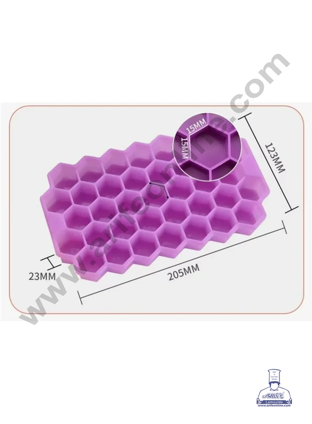 37 Cavity Plastic Honeycomb Shape Ice Cube Tray  (MOQ 12 PCS)  (FD)
