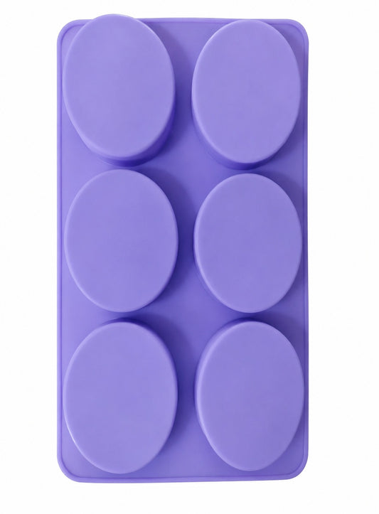 6 Cavity Silicon Oval Shape Mould Baking Chocolate Cake (SBSM-23) (MOQ 12 PCS)