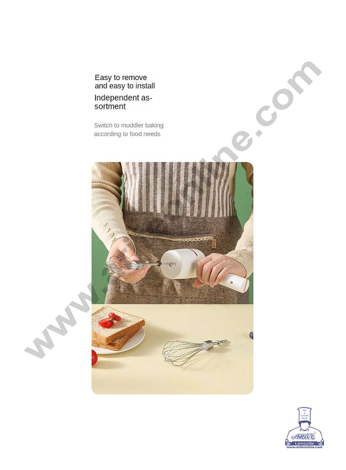 Easy Cordless Portable Electric Whisker Mini Cream Whisker (MOQ 6 PCS)