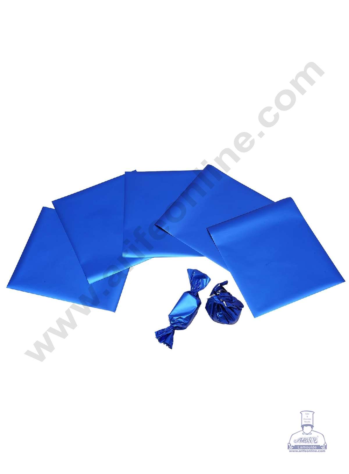 Metallic Plastic Chocolate Wrapper, Dark Blue 200 Pcs Pack (MOQ 12 PACK) (FD)