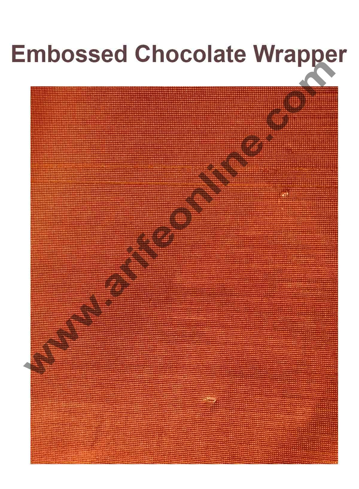 Cake Decor Chocolate Wrappering Foil, Embossed Chocolate Wrapper, 200 Sheets - 10in x 7in - Copper