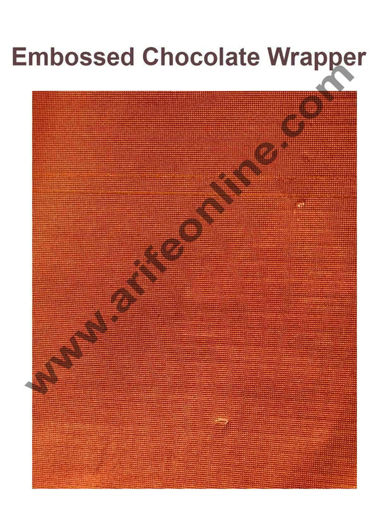 Cake Decor Chocolate Wrappering Foil, Embossed Chocolate Wrapper, 200 Sheets - 10in x 7in - Copper