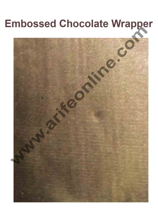 Cake Decor Chocolate Wrappering Foil, Embossed Chocolate Wrapper, 200 Sheets - 10in x 7in - Light Brown