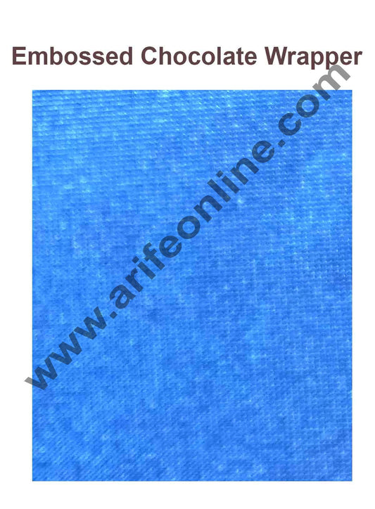 Cake Decor Chocolate Wrappering Foil, Embossed Chocolate Wrapper, 200 Sheets - 10in x 7in - Blue