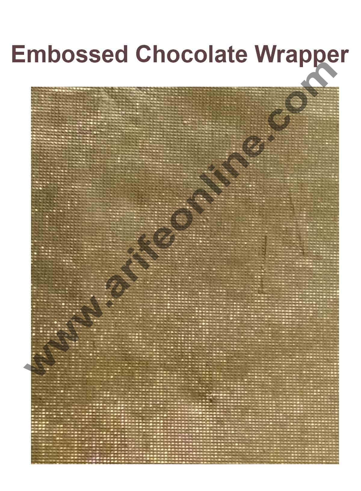 Cake Decor Chocolate Wrappering Foil, Embossed Chocolate Wrapper, 200 Sheets - 10in x 7in - Gold