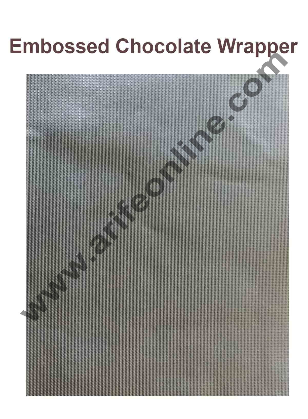 Cake Decor Chocolate Wrappering Foil, Embossed Chocolate Wrapper, 200 Sheets - 10in x 7in - Silver
