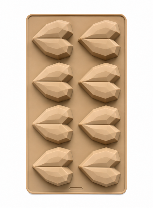 8 Cavity Silicon Heart Mould  (MOQ 12 PCS)