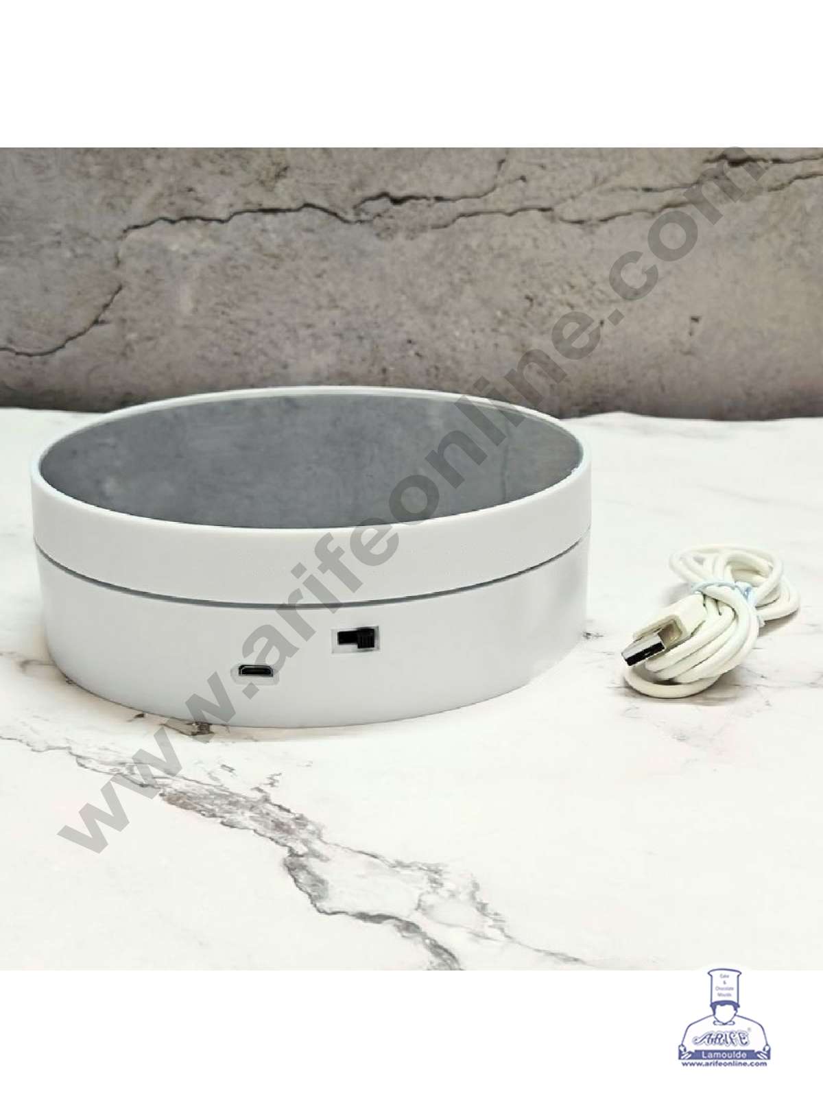 6 inch 360° Degree Electric Turntable Rotating Display Stand USB Charging (MOQ 6 PCS)