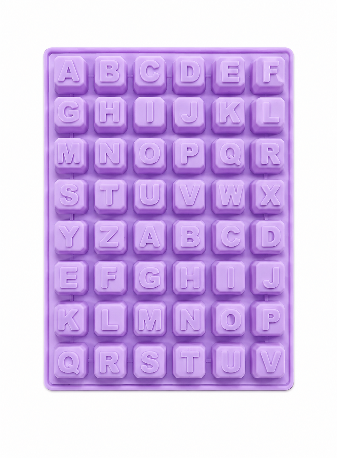 Silicon 48 Cavity  Block Alphabet Moulds Brown Chocolate Mould, Ice Mould, Chocolate Decorating Mould  (MOQ 12 PCS)  (OE)