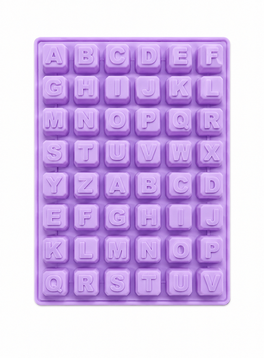 Silicon 48 Cavity  Block Alphabet Moulds Brown Chocolate Mould, Ice Mould, Chocolate Decorating Mould  (MOQ 12 PCS)  (OE)