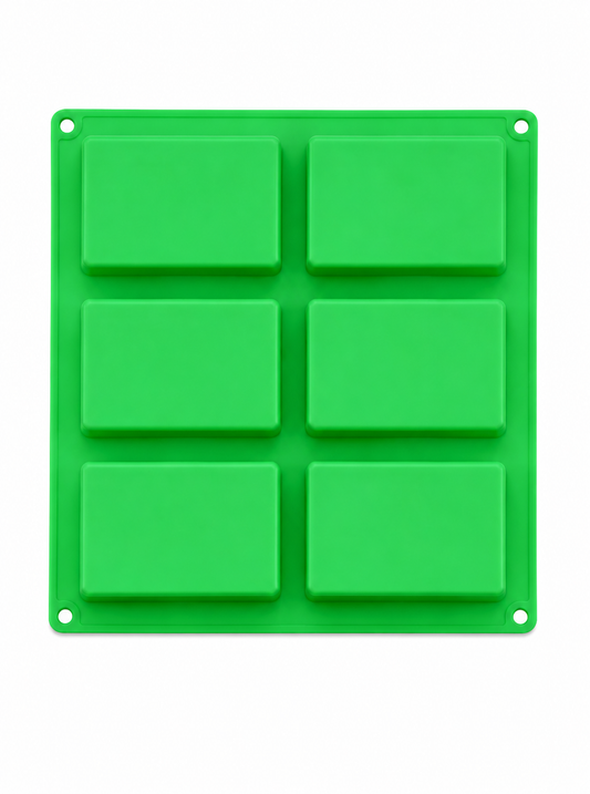 6 Cavity Rectangle Bread Loaf Silicone Moulds for Soaps and Chocolate Jelly Desserts Mould  (MOQ 12 PCS)
