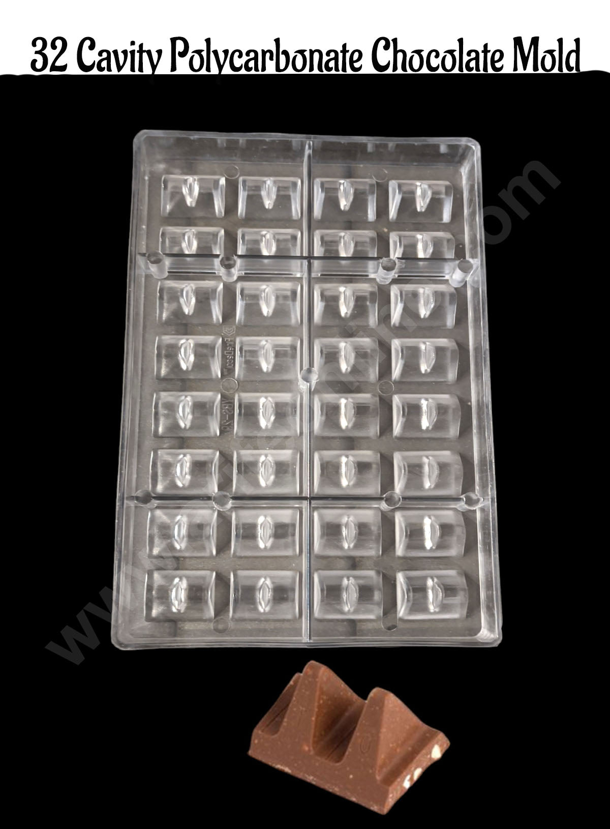32 Cavity Toblerone Shape Polycarbonate Chocolate Mold - ( YBS-029 ) (MOQ 12 PCS) (RRD)