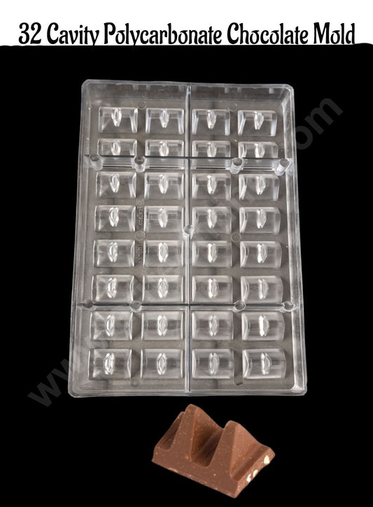 32 Cavity Toblerone Shape Polycarbonate Chocolate Mold - ( YBS-029 ) (MOQ 12 PCS) (RRD)