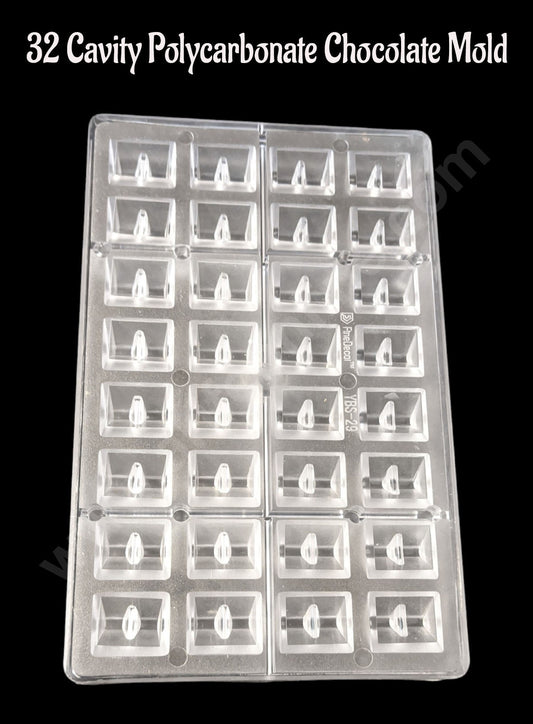 32 Cavity Toblerone Shape Polycarbonate Chocolate Mold - ( YBS-029 ) (MOQ 12 PCS) (RRD)