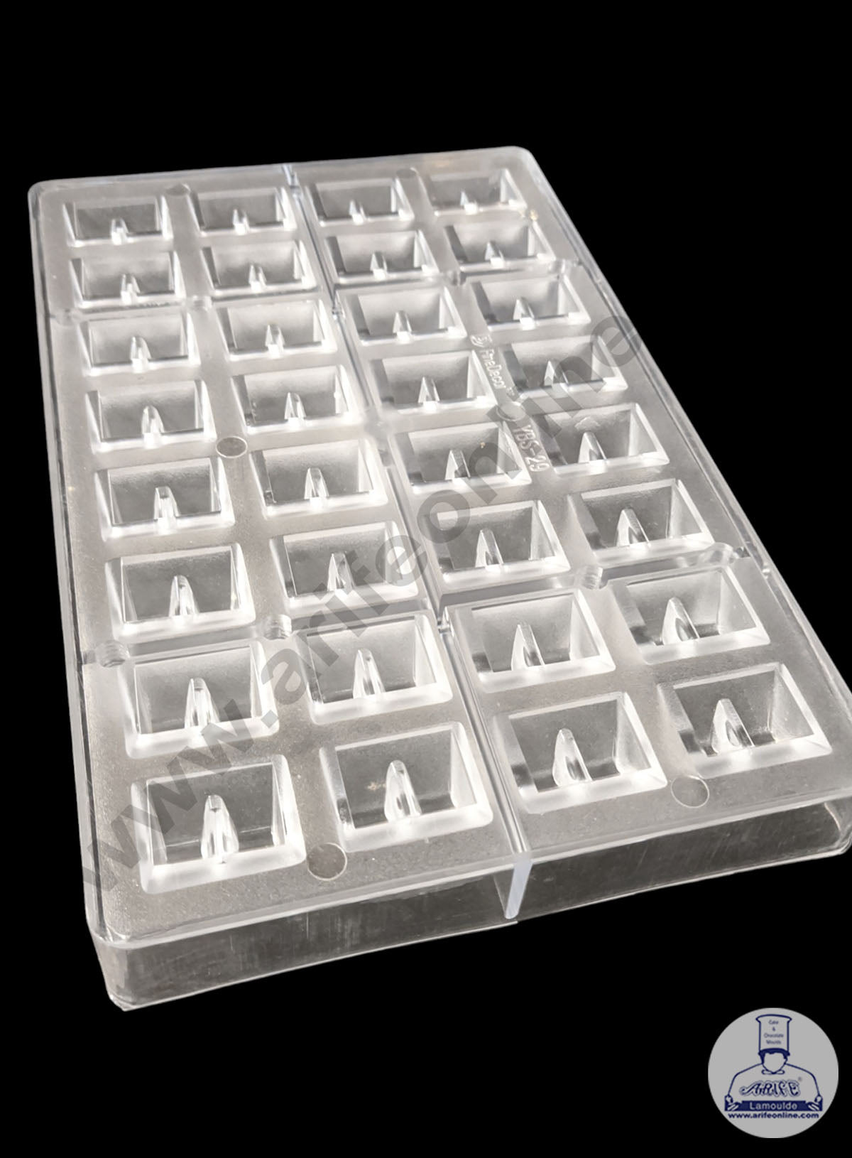 32 Cavity Toblerone Shape Polycarbonate Chocolate Mold - ( YBS-029 ) (MOQ 12 PCS) (RRD)