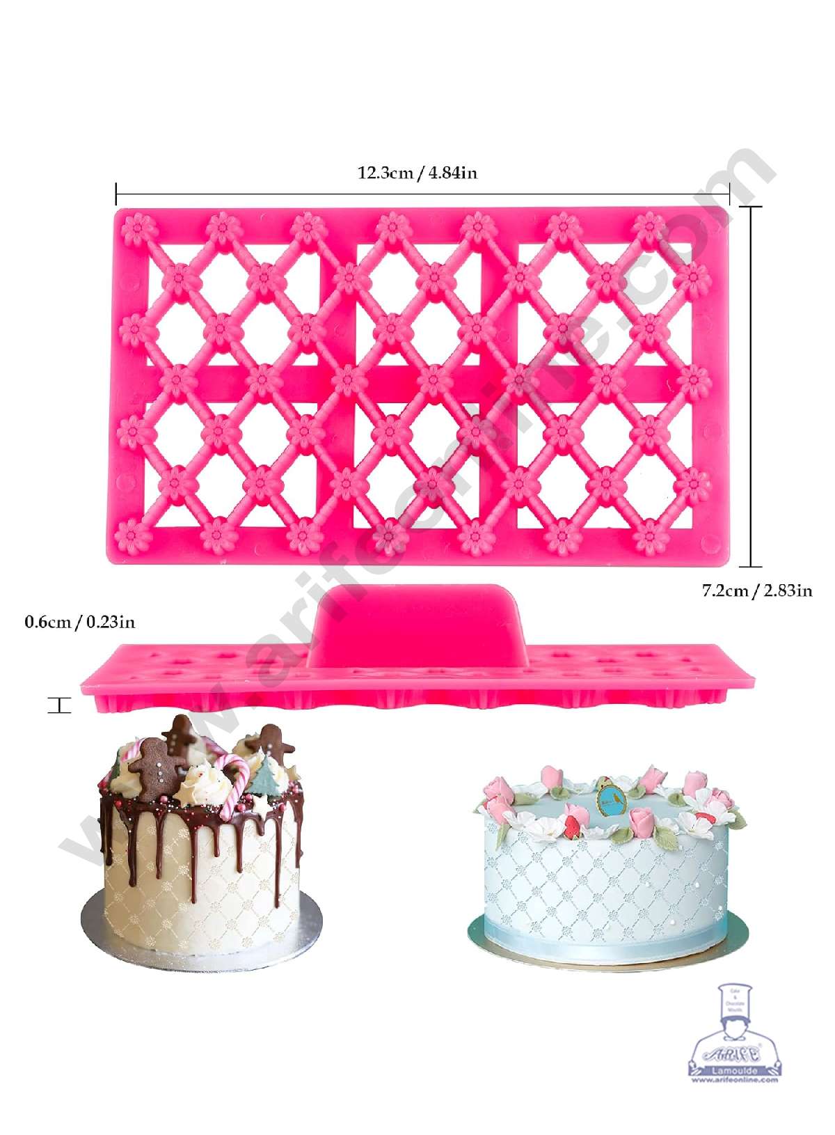 Flower Design Quilt Embosser Molds, Cookie Biscuit Mold Fondant Cake Tools (MOQ 12 PCS) (IE)