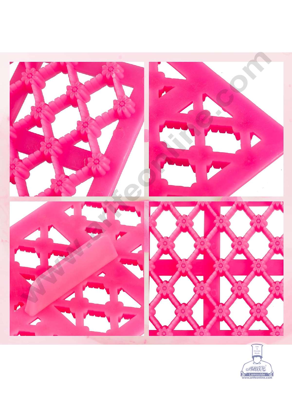Flower Design Quilt Embosser Molds, Cookie Biscuit Mold Fondant Cake Tools (MOQ 12 PCS) (IE)