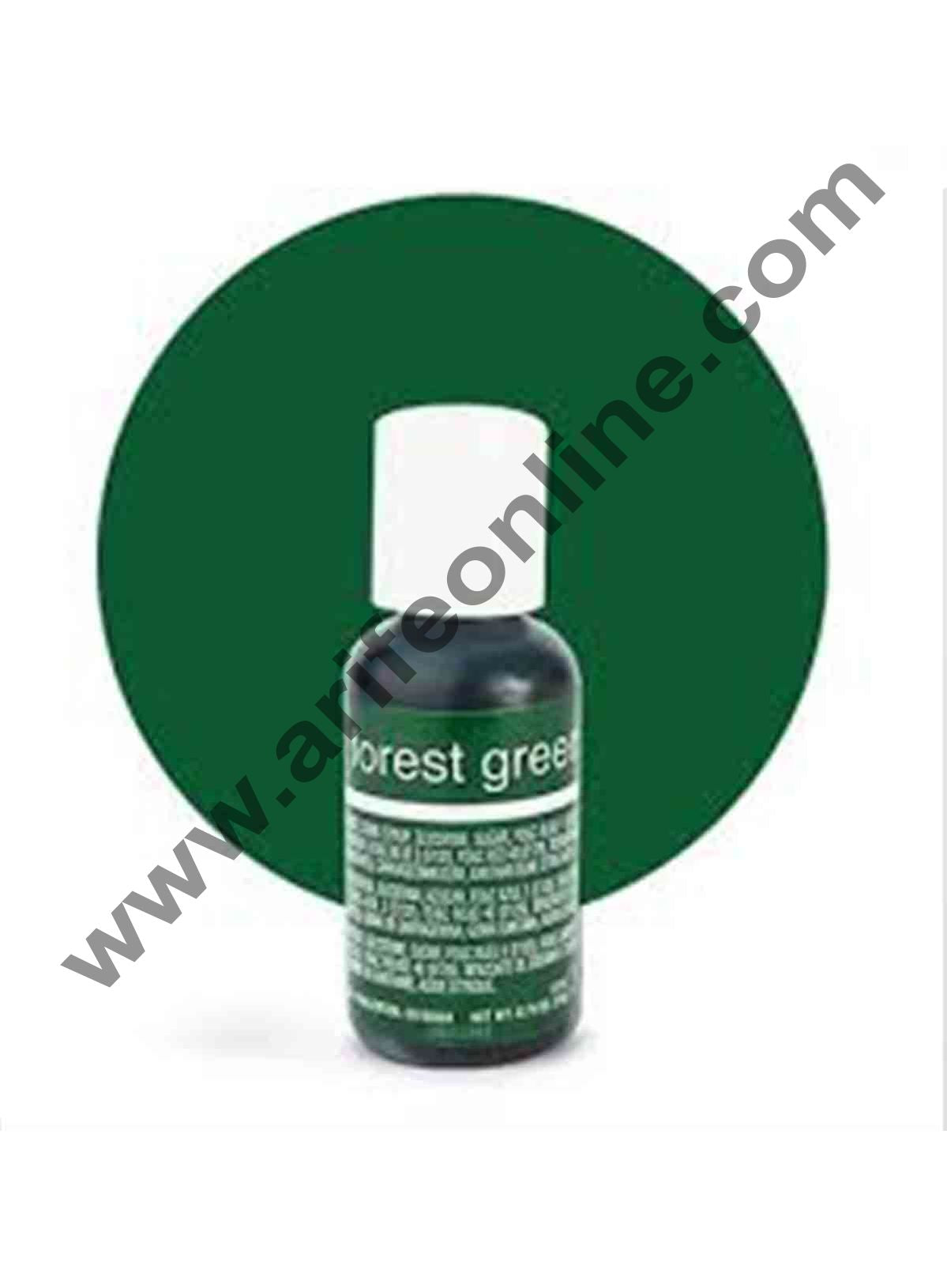 Chefmaster Liqua-Gel Forest Green .70 oz Food Color (20g)