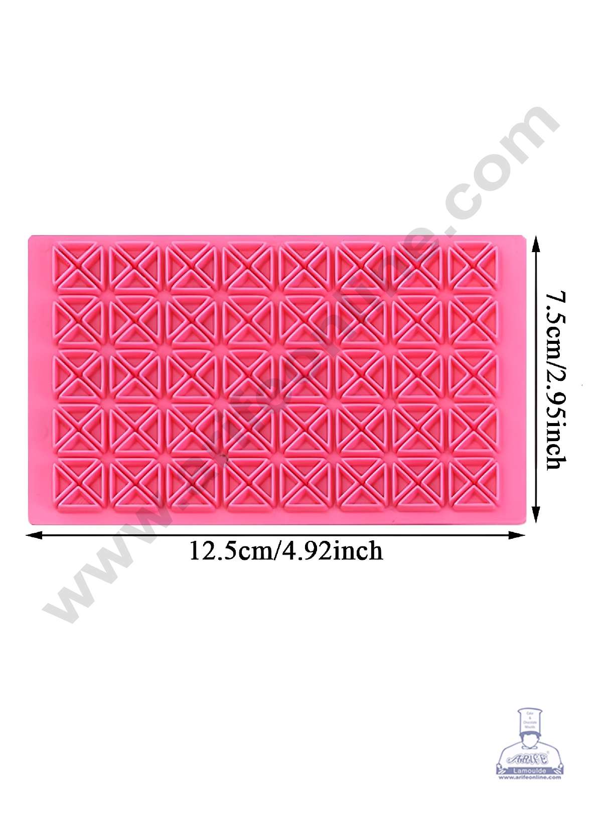 Geometric Triangle Square Design Quilt Embosser Molds, Cookie Biscuit Mold Fondant Cake Tools (MOQ 12 PCS) (IE)