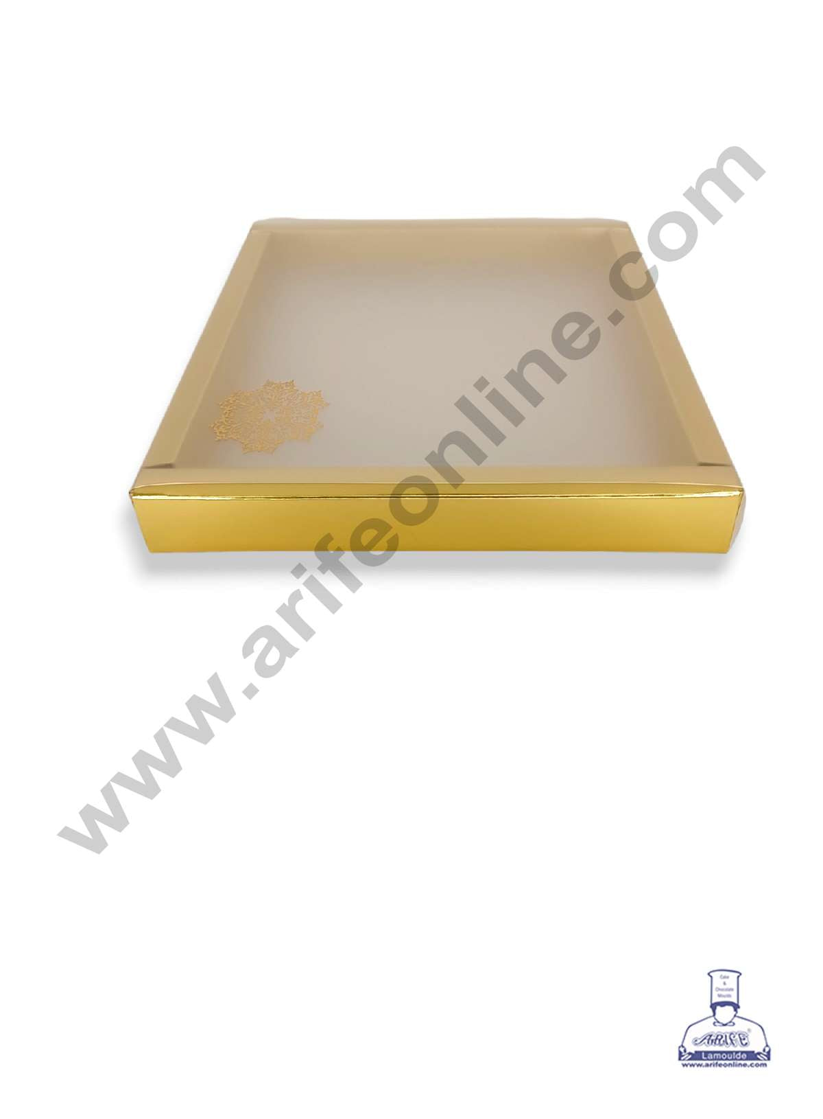 16 Cavity Chocolate Box with Sliding Cover & Cavity ( 10 Piece Pack ) - Gold (MOQ 12 PACK) (IDD)