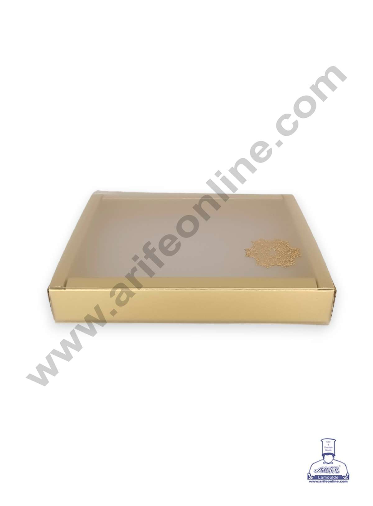 12 Cavity Chocolate Box with Sliding Cover & Cavity ( 10 Piece Pack ) - Gold (MOQ 12 PACK) (RUD)