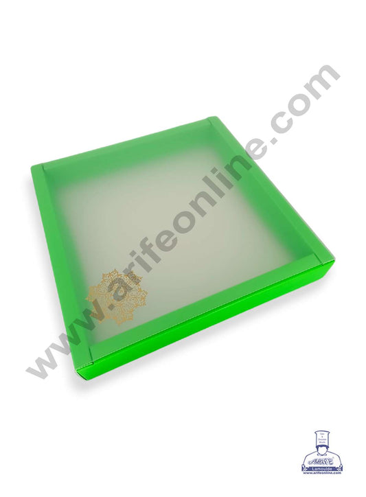 16 Cavity Chocolate Box with Sliding Cover & Cavity ( 10 Piece Pack ) - Green (MOQ 12 PACK) (IDD)