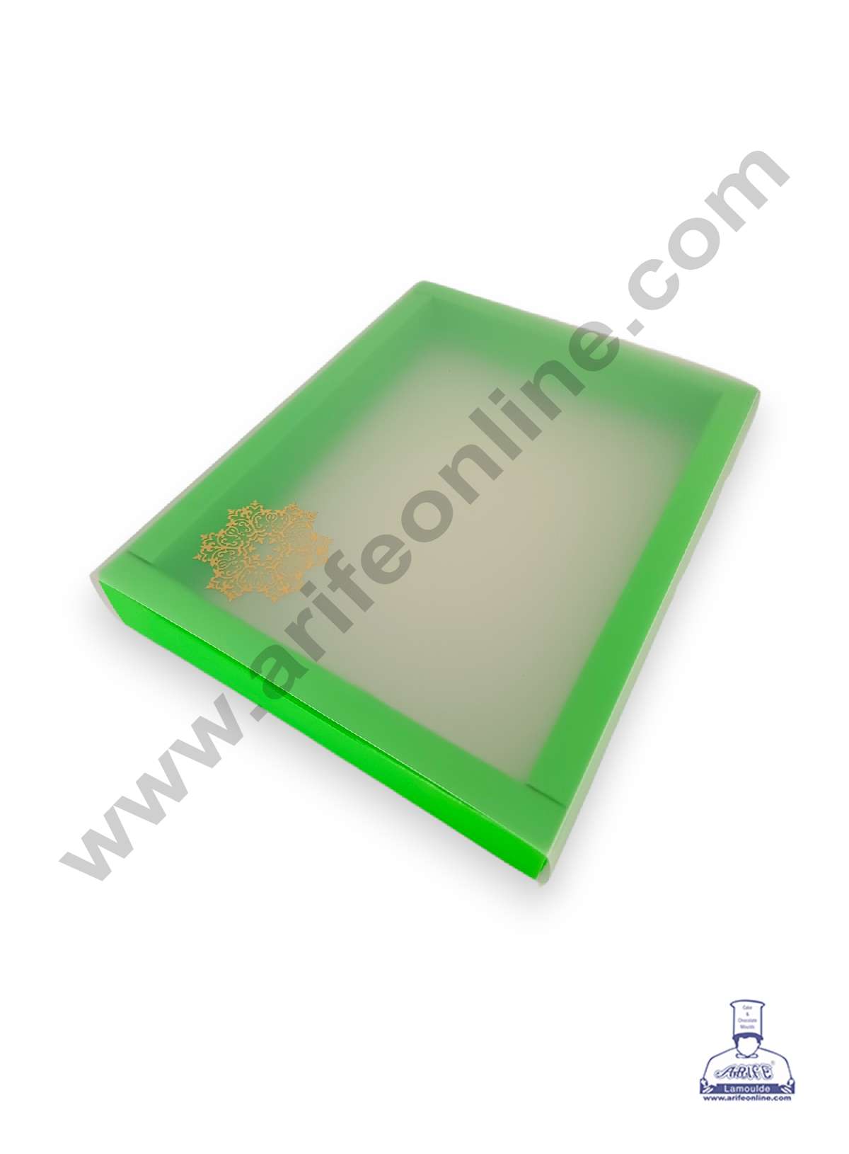 12 Cavity Chocolate Box with Sliding Cover & Cavity ( 10 Piece Pack ) - Green (MOQ 12 PACK) (RUD)