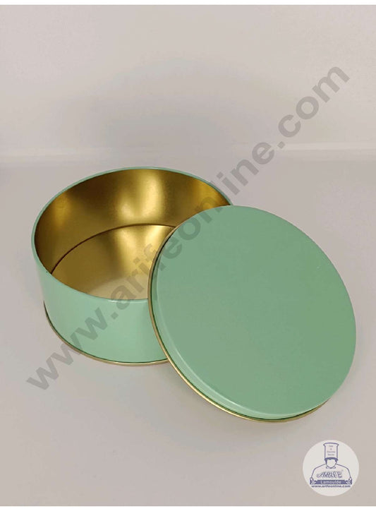 Dream Cake Tin Torte cake Cookie Cake Tin - Green Color - 5.5 x 2.5 Inch (MOQ 54 PCS 1 CRTN) (FE)