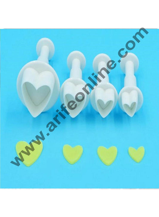 Cake Decor 4 PCS/ Set Heart Shape Plunger Cutter Decorating cake Tools