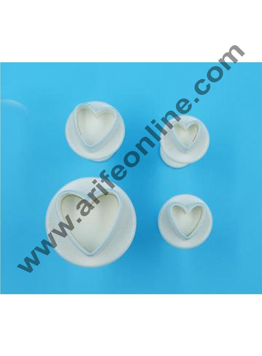 Cake Decor 4 PCS/ Set Heart Shape Plunger Cutter Decorating cake Tools
