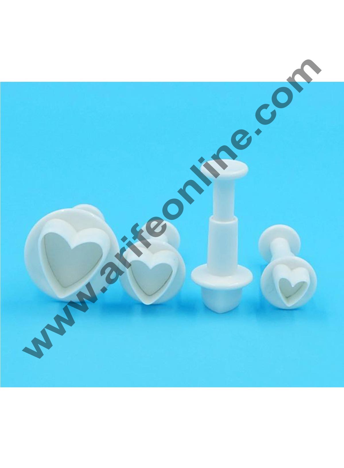 Cake Decor 4 PCS/ Set Heart Shape Plunger Cutter Decorating cake Tools